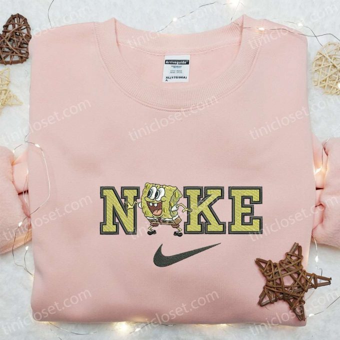 Nike X Spongebob Squarepants Cartoon Sweatshirt Disney Characters Hoodie Custom Embroidered T-Shirt 6