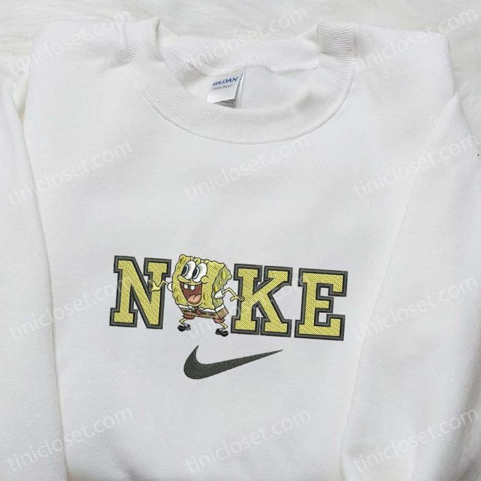 Nike X Spongebob Squarepants Cartoon Sweatshirt Disney Characters Hoodie Custom Embroidered T-Shirt 4