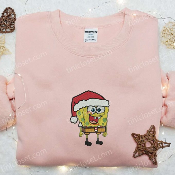 Santa Hat Spongebob Shirt &Amp;Amp; Cartoon Hoodie: Perfect Christmas Gifts For Family 1