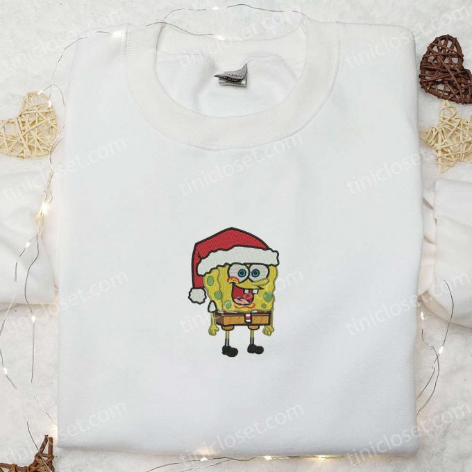 Santa Hat Spongebob Shirt &Amp; Cartoon Hoodie: Perfect Christmas Gifts For Family 5