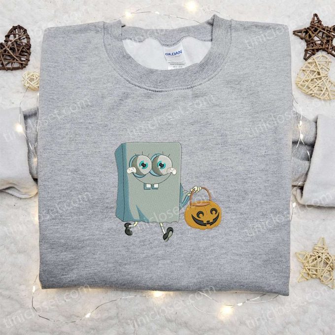 Spongebob Halloween Embroidered T-Shirt &Amp; Cartoon Hoodie: Best Gift Ideas For Halloween 5