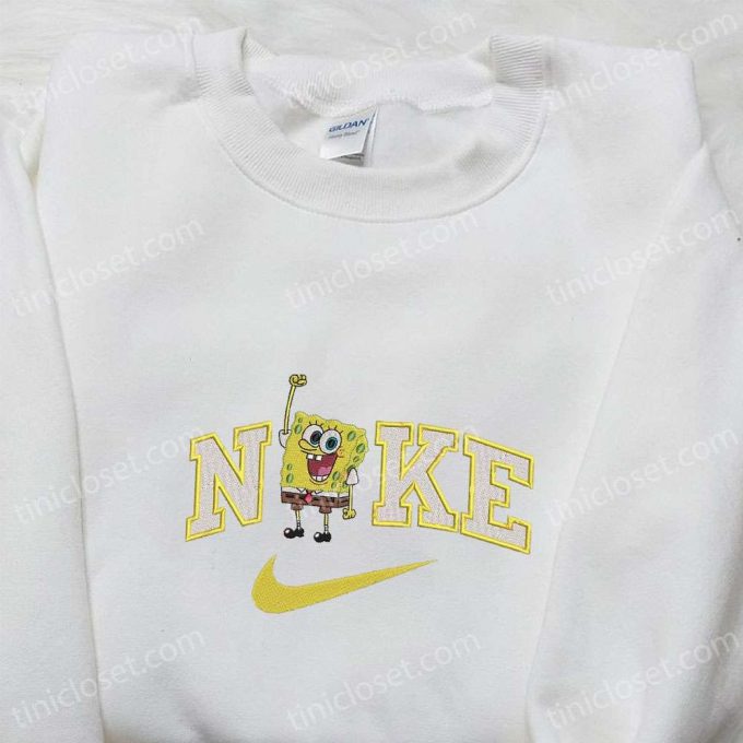 Spongebob X Nike Embroidered Sweatshirt: Cartoon Shirt Best Gift 3