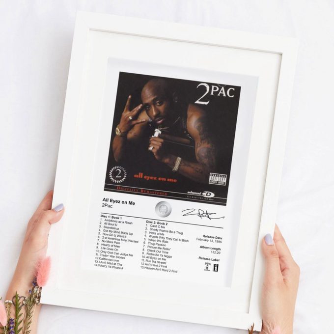 2 Pac Poster For Home Decor Gift, Album Cover Poster For Home Decor Gift, All Eyez On Me Album Cover Poster For Home Decor Gift 3