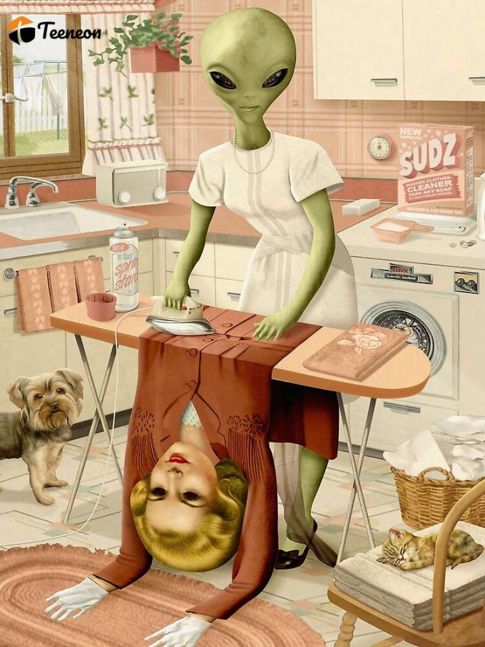 Alien Do Laundry Day Funny Premium Matte Vertical Poster For Home Decor Gift 1