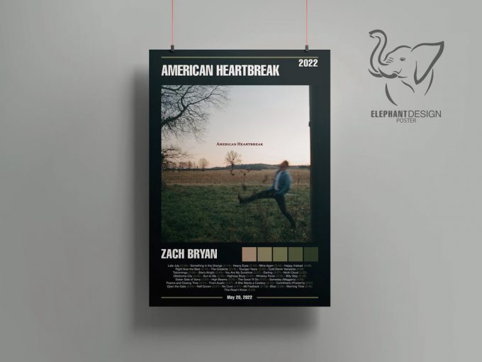 American Heartbreak Poster For Home Decor Gift | Zach Bryan | Album Poster For Home Decor Gift 3