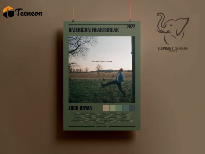 American Heartbreak Poster For Home Decor Gift | Zach Bryan | Album Poster For Home Decor Gift 1