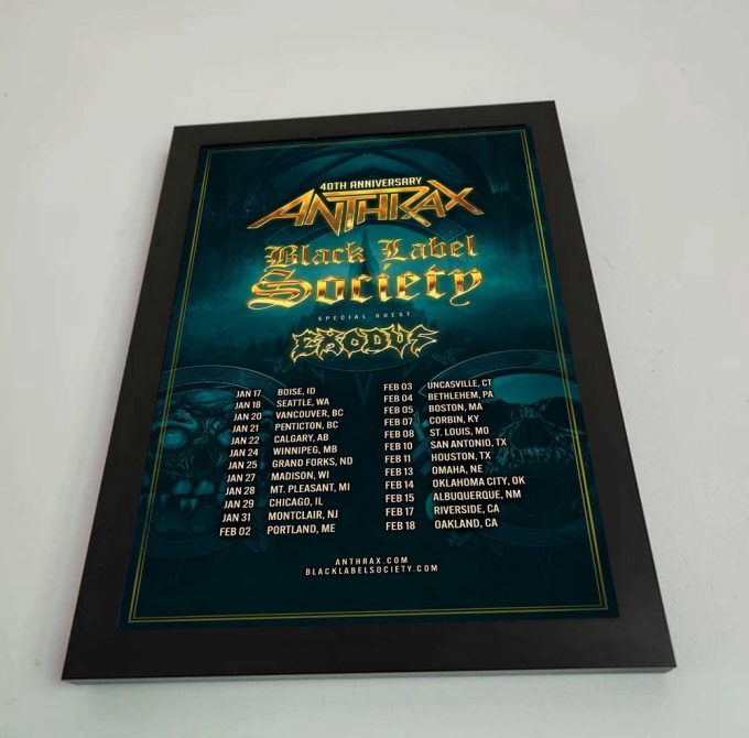 Anthrax And Black Label Society'S 2023 Poster For Home Decor Gift 2