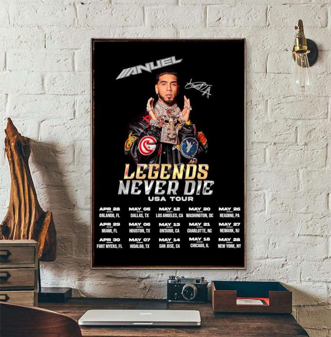 Anuel Aa Poster For Home Decor Gift Legends Never Die Usa Tour Poster For Home Decor Gifts Anuel Aa Tour 2023 2