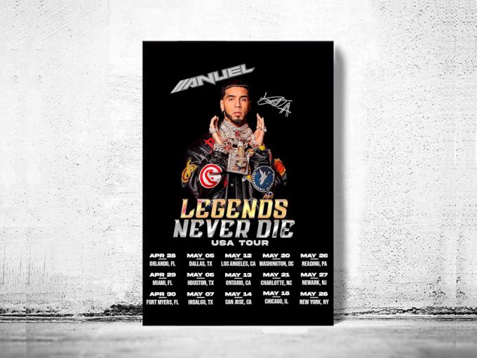 Anuel Aa Poster For Home Decor Gift Legends Never Die Usa Tour Poster For Home Decor Gifts Anuel Aa Tour 2023 3