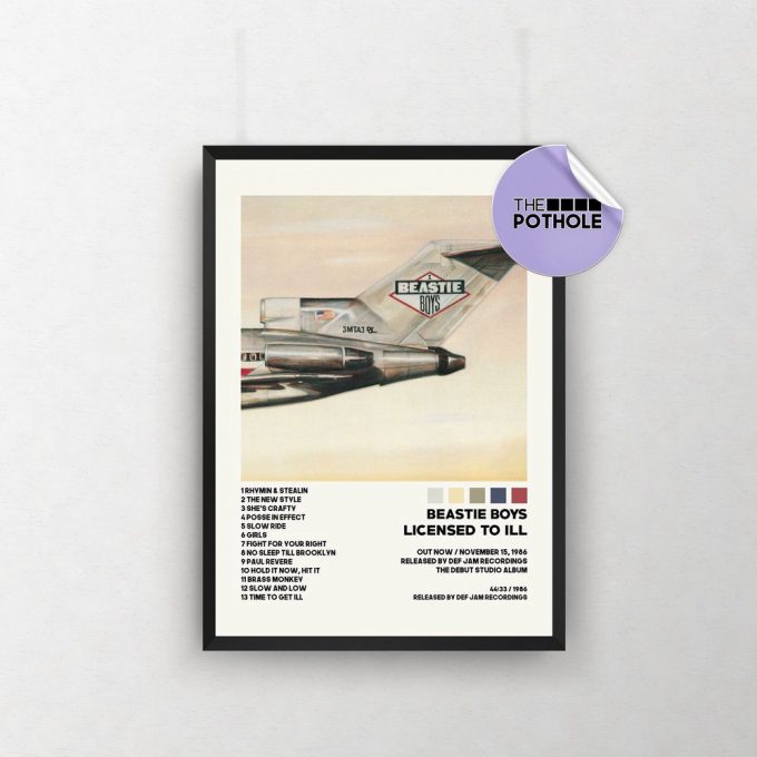 Beastie Boys Poster For Home Decor Gifts / Licensed To Ill Poster For Home Decor Gift 2