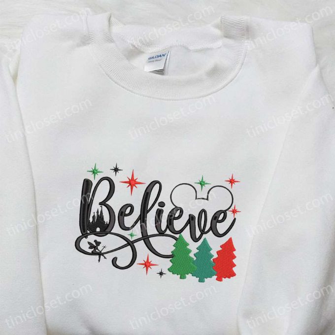 Magical Disney Christmas Embroidered Shirt &Amp; Hoodie: Perfect Family Gifts 6