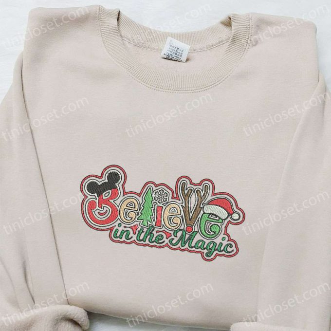 Magical Disney Embroidered Shirt &Amp; Christmas Hoodie: Perfect Family Gifts! 2