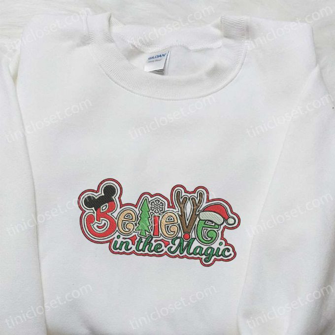 Magical Disney Embroidered Shirt &Amp; Christmas Hoodie: Perfect Family Gifts! 4