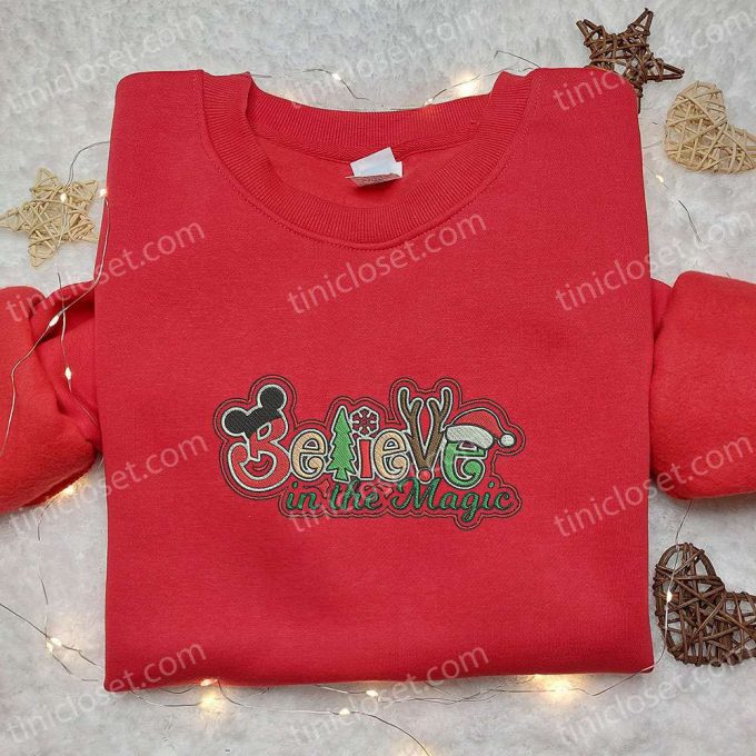 Magical Disney Embroidered Shirt &Amp; Christmas Hoodie: Perfect Family Gifts! 5