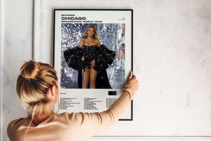 Beyonce Chicago, Il Night 1 Renaissance World Tour Setlist Poster For Home Decor Gift 2