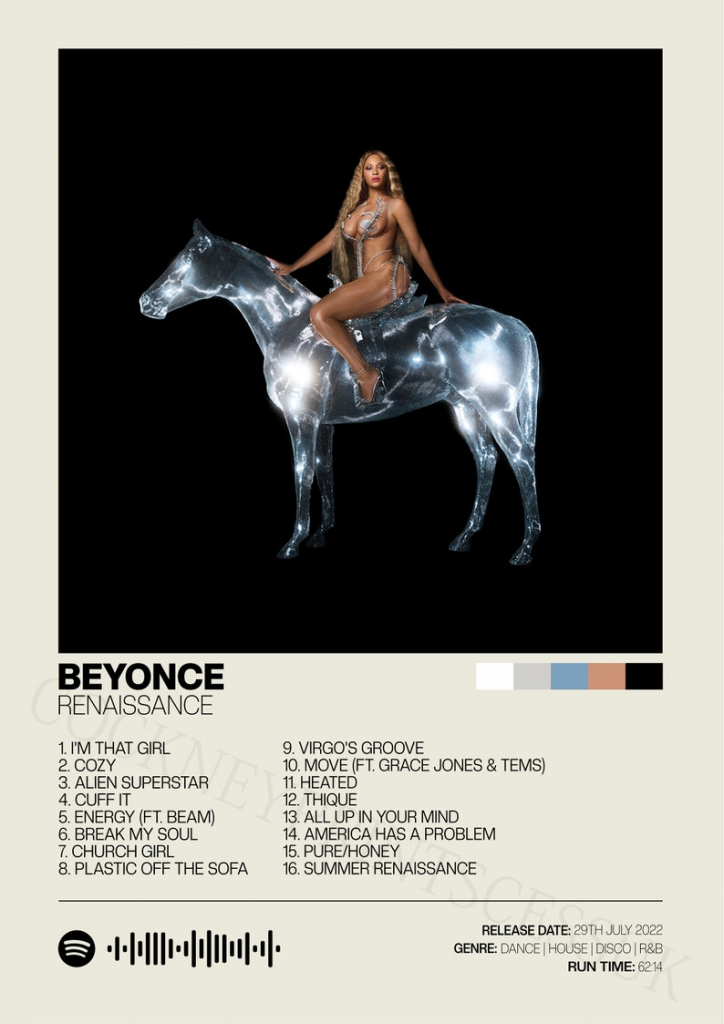 Beyonce Renaissance Vintage Poster - Gift For Home Decor 11