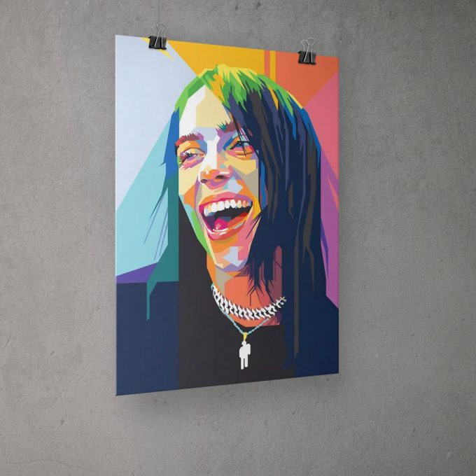 Billie Eilish Poster For Home Decor Gift,Billie Eilish Pop Art Poster For Home Decor Gift 4