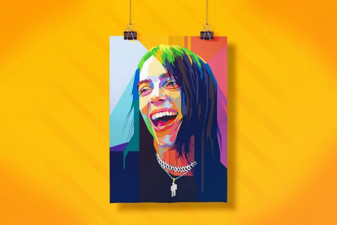 Billie Eilish Poster For Home Decor Gift,Billie Eilish Pop Art Poster For Home Decor Gift 6