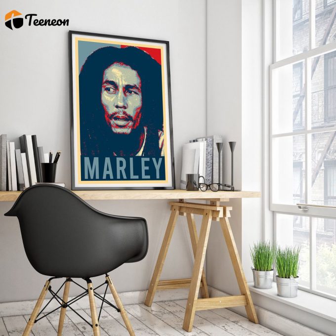 Bob Marley Music Poster For Home Decor Gift, Bob Marley Hope Poster For Home Decor Gift 1