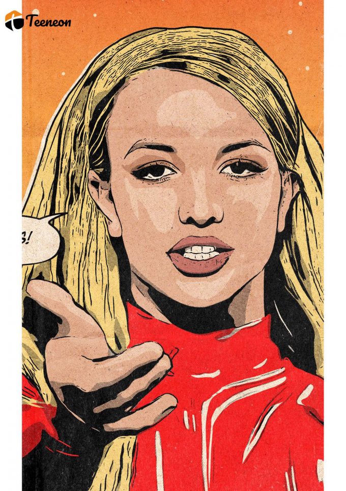 Britney Spears - Oops! I Did It Again Vintage Comic Cover Poster 1