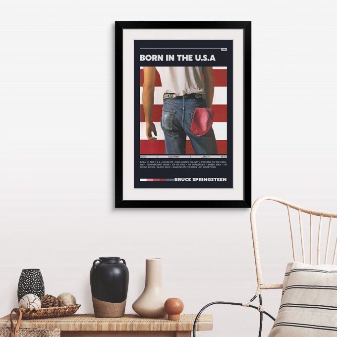 Bruce Springsteen Born In The Usa Album Poster For Home Decor Gift Print | Retro Album Poster For Home Decor Gift 4