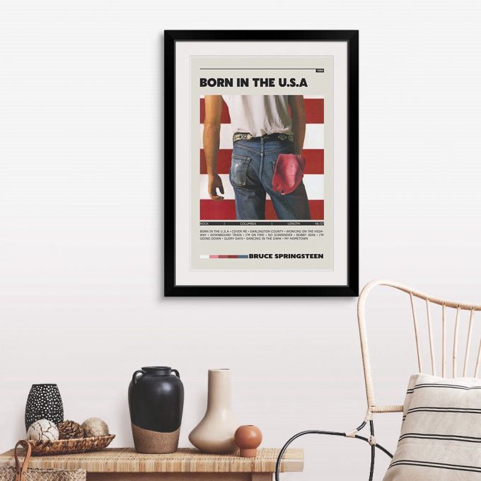 Bruce Springsteen Born In The Usa Album Poster For Home Decor Gift Print | Retro Album Poster For Home Decor Gift 5