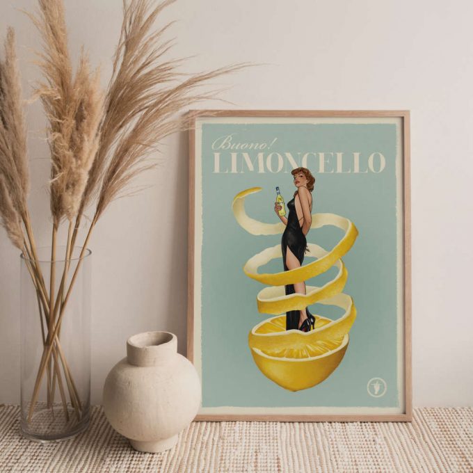 Buono! Limoncello - Lemon, Retro Poster For Home Decor Gift 2