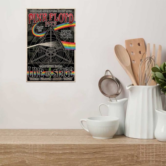 Carnegie Hall Dark Side Of The Moon Tour Pink Floyd Poster For Home Decor Gift For Home Decor Gift Metal Sign 4