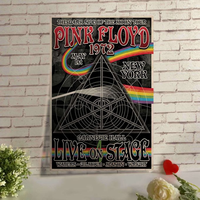 Carnegie Hall Dark Side Of The Moon Tour Pink Floyd Poster For Home Decor Gift For Home Decor Gift Metal Sign 5