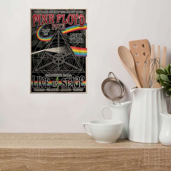 Carnegie Hall Dark Side Of The Moon Tour Pink Floyd Poster For Home Decor Gift For Home Decor Gift Metal Sign 7