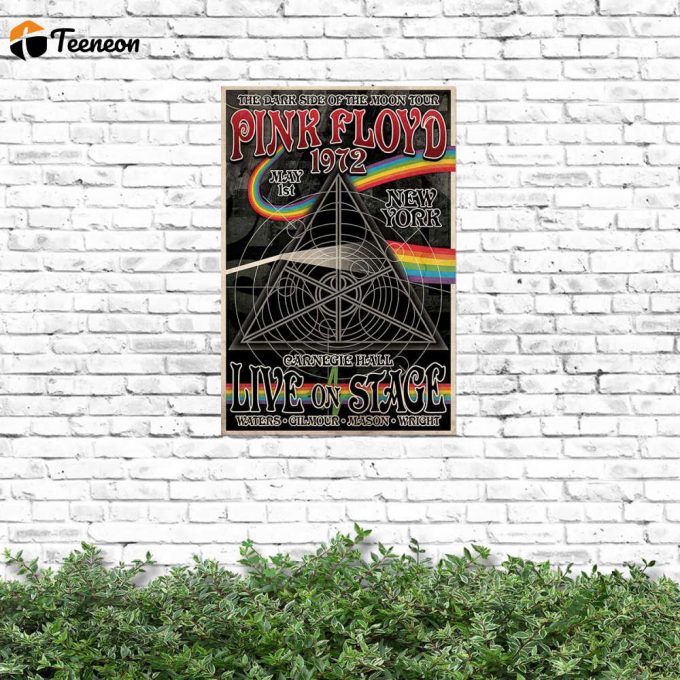 Carnegie Hall Dark Side Of The Moon Tour Pink Floyd Poster For Home Decor Gift For Home Decor Gift Metal Sign 1