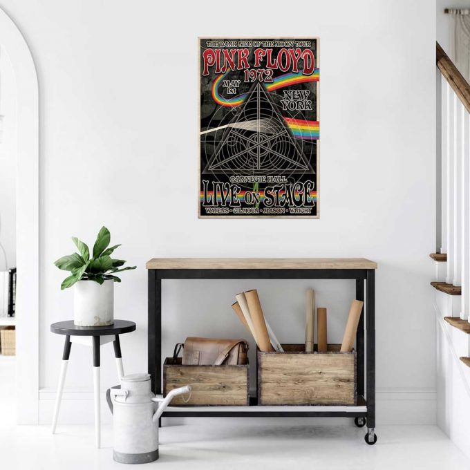 Carnegie Hall Dark Side Of The Moon Tour Pink Floyd Poster For Home Decor Gift For Home Decor Gift Metal Sign 8