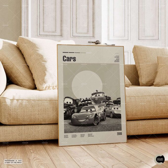 Cars, Retro Movie Poster For Home Decor Gift, Midcentury Modern, Retro Tv Show Poster For Home Decor Gift 3