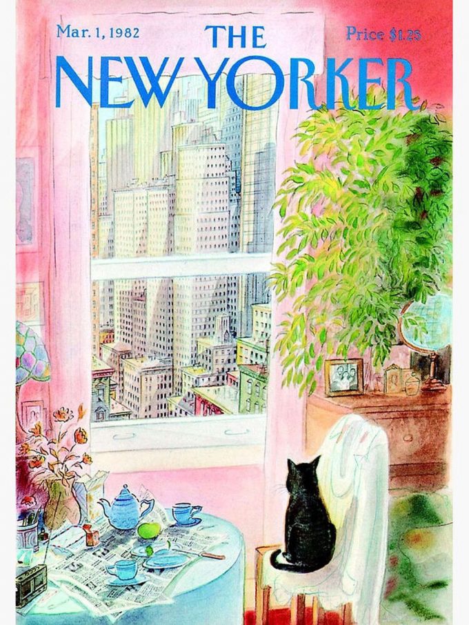 Cat'S Eye View City The New Yorker Poster For Home Decor Gift Premium Matte Vertical Poster For Home Decor Gift 2