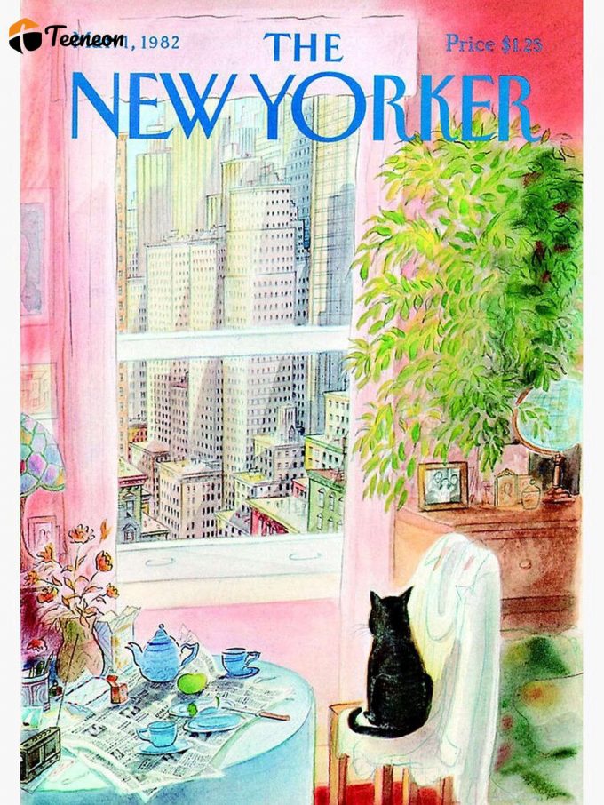 Cat'S Eye View City The New Yorker Poster For Home Decor Gift Premium Matte Vertical Poster For Home Decor Gift 1