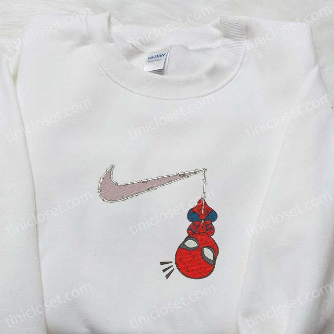 Chibi Spider-Man X Swoosh Movie Hoodie: Marvel Universe Embroidered Hoodie Perfect Family Gift Shop Now! 3