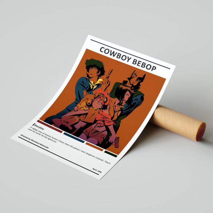 Cowboy Bebop Poster For Home Decor Gift | Hajime Yatate | Minimalist Anime Poster For Home Decor Gift 2