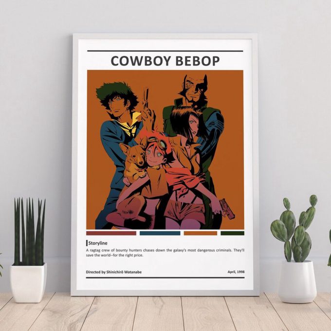 Cowboy Bebop Poster For Home Decor Gift | Hajime Yatate | Minimalist Anime Poster For Home Decor Gift 4