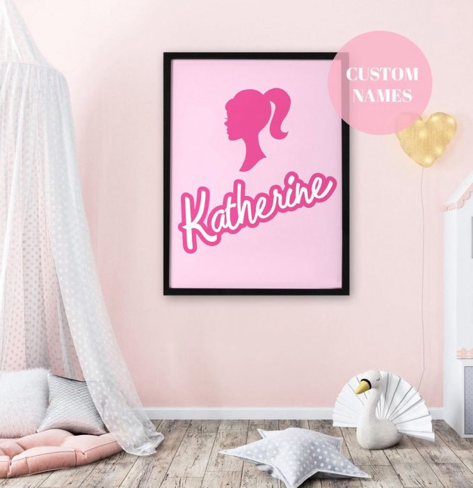 Custom Barbie Name Poster For Home Decor Gift, Barbie Movie Poster For Home Decor Gift 3