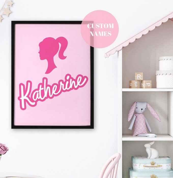 Custom Barbie Name Poster For Home Decor Gift, Barbie Movie Poster For Home Decor Gift 4