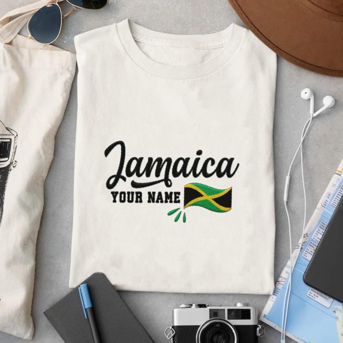 Jamaican Pride: Customized Jamaica Jamaican Embroidered Shirts With Flag Lion Design For Men And Women 2