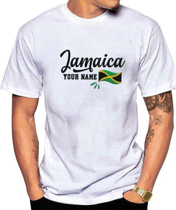 Jamaican Pride: Customized Jamaica Jamaican Embroidered Shirts With Flag Lion Design For Men And Women 3