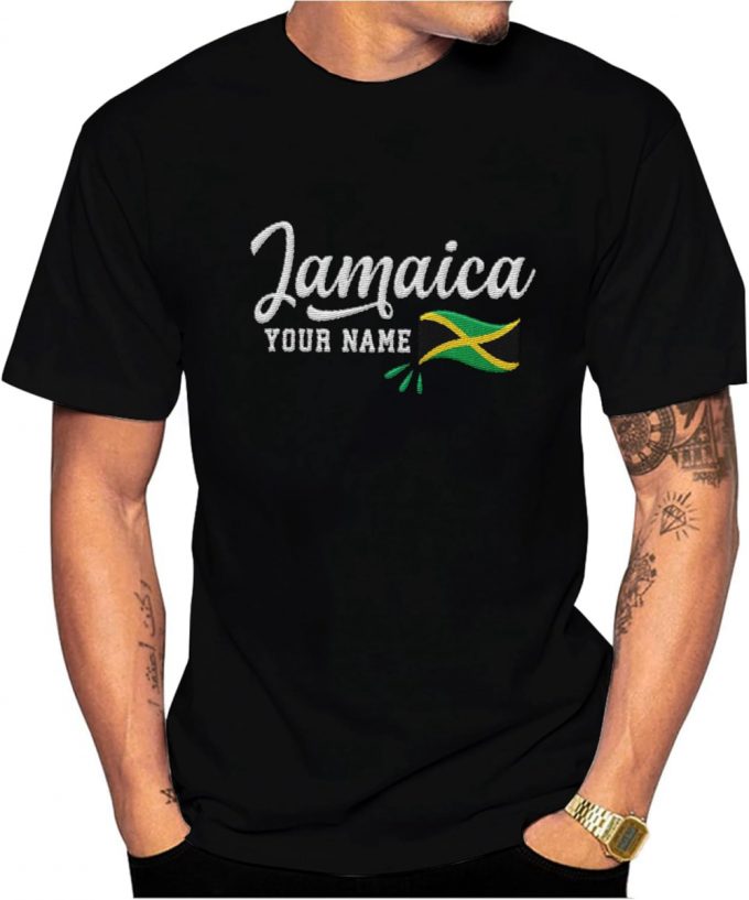 Jamaican Pride: Customized Jamaica Jamaican Embroidered Shirts With Flag Lion Design For Men And Women 5