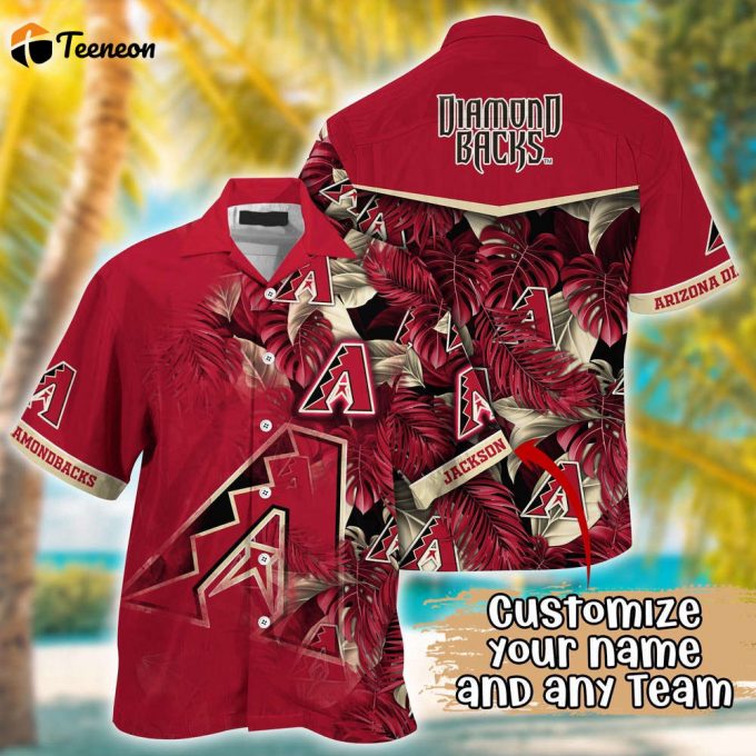 Customized Mlb Arizona Diamondbacks Hawaiian Shirt Radiant Rhythms For Fans 1