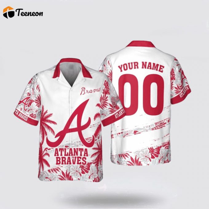 Customized Mlb Atlanta Braves Hawaiian Shirt Flower Pattern Summer 3D For Fan Mlb 1