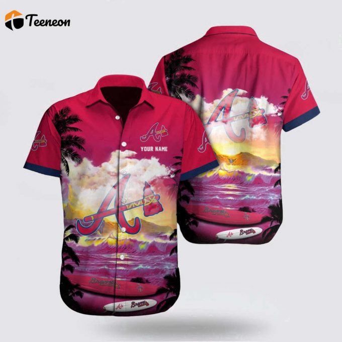 Customized Mlb Atlanta Braves Hawaiian Shirt Immerse Yourself In The Sea Breeze For Fan Mlb 1