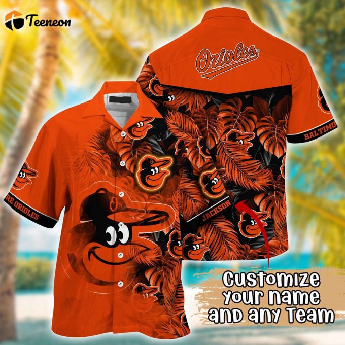 Customized Mlb Baltimore Orioles Hawaiian Shirt Radiant Rhythms For Fans 1