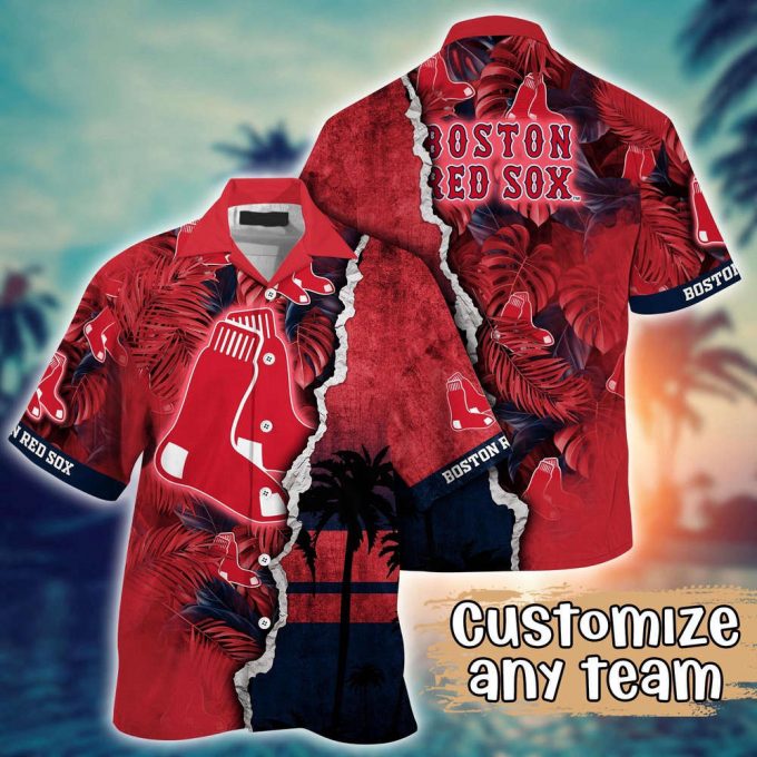 Customized Mlb Boston Red Sox Hawaiian Shirt Champion Chic Couture For Fans 2