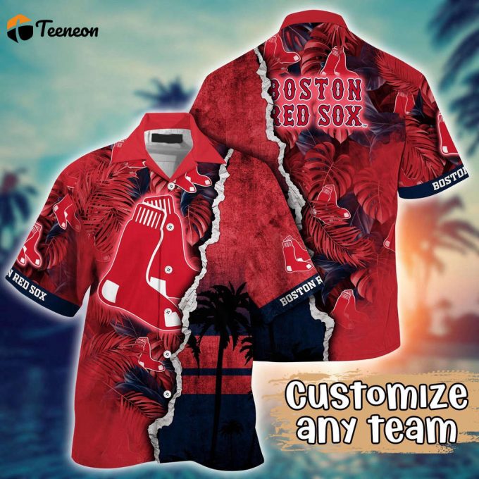 Customized Mlb Boston Red Sox Hawaiian Shirt Champion Chic Couture For Fans 1