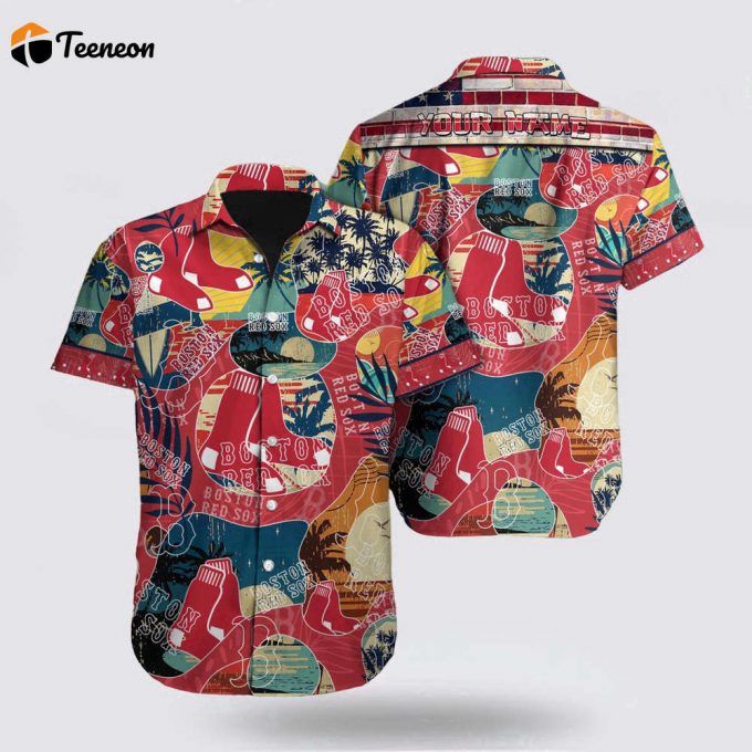 Customized Mlb Boston Red Sox Hawaiian Shirt Embrace The Energetic Summer For Fan Mlb 1